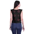 thumbnail image 3 of Moomaya Hauts en Jersey de Coton pour Femmes Sans Manches Imprimé Col Rond Tenue Décontractée, 3 of 4
