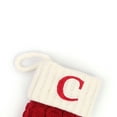 thumbnail image 3 of Diconna Christmas Present Sock, Lettering Initials Snowflake Pattern Knit Cartoon Stockings Cloth Gift Container Decorative Bag, 3 of 5