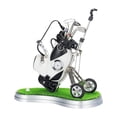 thumbnail image 4 of Mini golf soporte para bolígrafos escritorio de golf juguete estantería contenedor de exhibición reloj diseño decoración de escritorio compañero de negro, 4 of 8