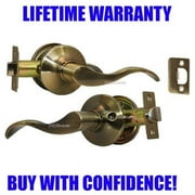 CONSTRUCTOR STUDIO Constructor PRELUDE Passage Door Lever Handle Door Lock Set for Hallway and Closet Antique Bronze Finish