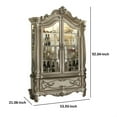 thumbnail image 5 of Curio Cabinet with Scrolled Motifs and Touch Light, Offwhite, 5 of 5