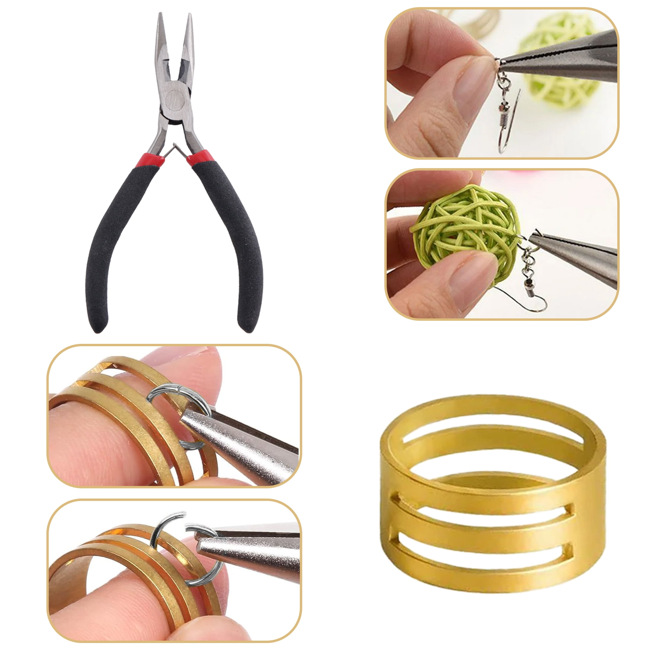 Yalumo Jewelry Making Supplies Kit, 905 Pcs Jewelry Repair Kit with Pliers Findings and Beading Wires for Adults and Beginners(Silver)