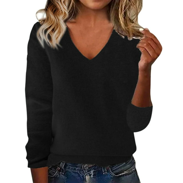 Women's Pullover Sweater European And American Solid Color Loose Ladies Sweater Spring And Autumn One Word Shoulder Exposed Shoulder Hood Sweater Features:, Women's Pullover Sweater XXXXXL
