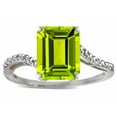 thumbnail image 2 of Star K � Octagon Emerald Cut Big Stone 10x8 Peridot Bypass solitaire ring, 2 of 9