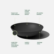 Veradek Mason Series Lane Bowl 24 Plastic-Stone Planter - Black