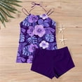 thumbnail image 6 of Womens Tankini Swimsuits Tummy Control Modest Swimwear Two Piece Bathing Suits Blouson Swim Tank Top with Boyshorts, 6 of 7