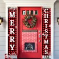 thumbnail image 4 of Christmas Decorations Outdoor Yard Front Porch Sign Set, Red Black Buffalo Plaid Door Banner, Hanging Merry Christmas Decorations for Home, Indoor Outdoor Xmas Decor Wall Front Door Yard Garage, 4 of 5