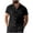 Black, variant on Men's Pocket Cardigan Style Shirt Solid Color Short Sleeve Collared Button-Up Blouse for Summer Office, Functional and Stylish Shirts for Men