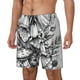 thumbnail image 1 of Balery Monochrome Botanical Illustration Bañador para hombre, shorts de playa de secado rápido con entrepierna y forro de compresión-X-Large, 1 of 6