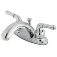 thumbnail image 1 of Kingston Brass KB7641NML Robinet de Lavabo 4 Po. avec Poignée en Métal et Pop-Up Chromé, 1 of 1