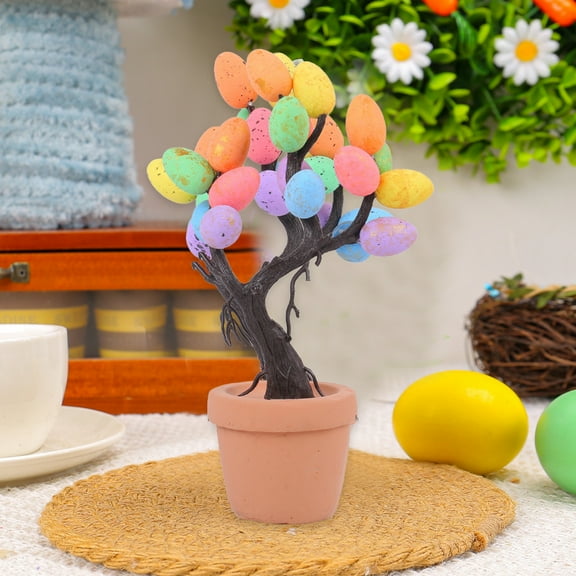 Diceymbol 2025 New Easter Tree Potted Decoration Unique Design