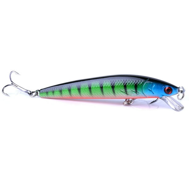 10PCS/Set 9.5cm Colorful Fishhook Minnow Fish fishing bait Trout