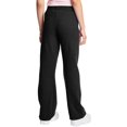 thumbnail image 3 of Hanes Womens ComfortSoft EcoSmart Open Leg Fleece Sweatpants, M, Ebony, 3 of 3