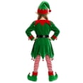thumbnail image 6 of Grblisyd Kids Christmas Set Santa Claus Helper Elf Costume Outfits Long Sleeve Dress Hat Stockings, 6 of 6