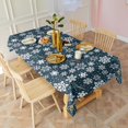 thumbnail image 3 of Dark Blue Christmas Snowflake Pattern Rectangle Tablecloth 60"x120",Waterproof Polyester Rectangle Table Cloth, Wipeable Spillproof Polyester Tablecloth for Dining, Camping, Indoor and Outdoor, 3 of 6