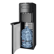 Manastin Bottom Loading Water Dispenser for 3 or 5 Gallons, 3 Temperatures (Cold/Hot/Warm) with Child Lock, Display Light, for Apartments, Schools, Companies, Black