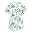 thumbnail image 5 of OIOLOYJM Easter Scrub Tops Women 2026 Funny Medical Bunny Eggs Print Tops Short Sleeve V Neck Nursing Shirts Soft Oversized Working Uniform with 2 Pockets Hot Pink 5XL, 5 of 6