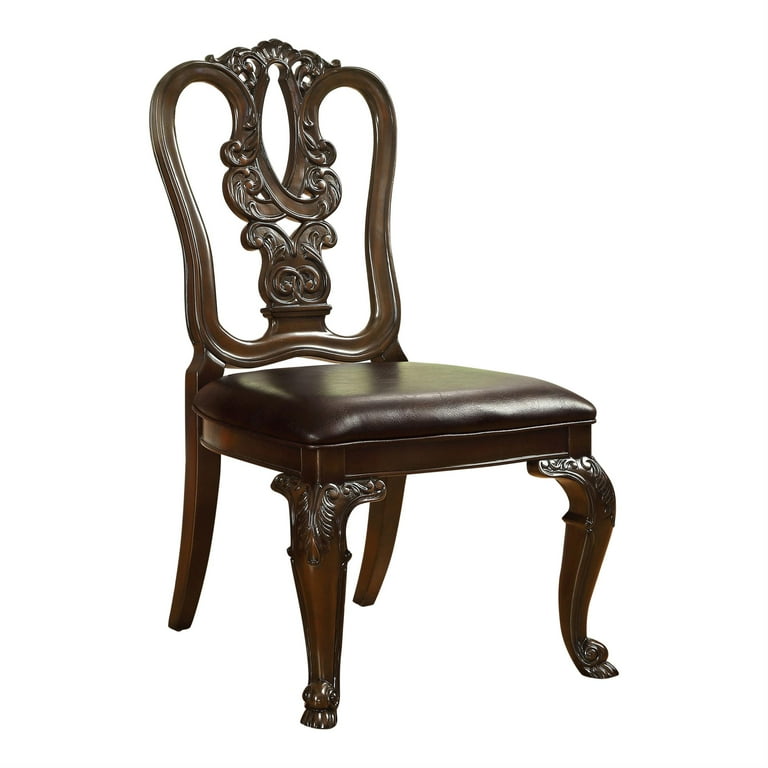 Furniture of America 9 Piece Solid Wood Extendable Dining Table and Chairs Set in Cherry Walmart