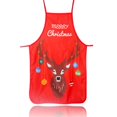 thumbnail image 2 of New Santa Claus Apron Christmas Tree Dinner Decoration Men And Women Home Kitchen Cooking Baking Oil-proof Apron, 2 of 2