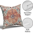 thumbnail image 3 of Orange Blue Boho Pillow Covers 16X16 Inch Bohemian Carpet Vintage Decorative Couch Pillow Cases Set of 2 Ethnic Rust Coral Floral Throw Pillows Home Decor for Living Room Bedroom Bed Cushion Outdoor, 3 of 6