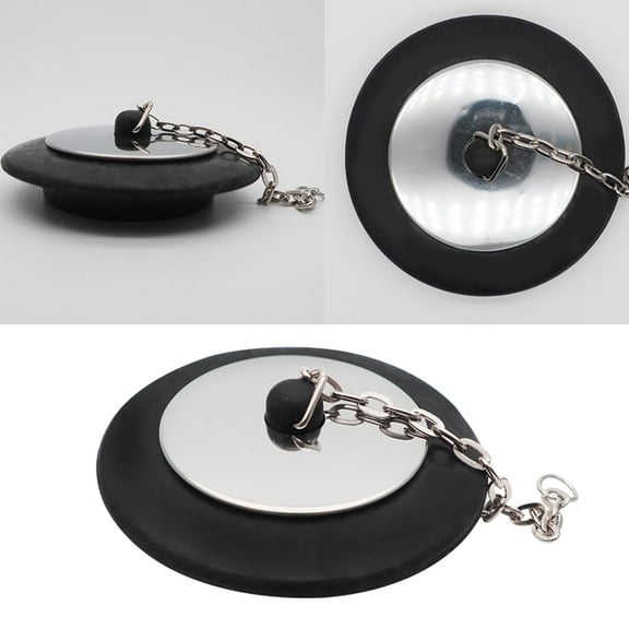 Cabilock 1pc Bathtub Drain Stopper Rubber Durable Bathtub Plug Drain Cover with Chain for Kitchen Bathroom