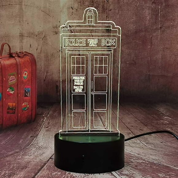 3D LED Night Light Lamp Police Boxes Tardis Nightlight for Kids Bedroom Decor Call Box 3D Lamp Dr. Who Box Toys for Child Room Bedside Lamp