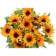 thumbnail image 5 of Ramo de girasoles de seda artificial de 2 piezas para decoración del hogar, boda, novia con flores, 5 of 5