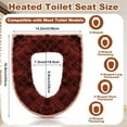 thumbnail image 2 of Triani 1Pcs Toilet Seat Warmer Cover with Zipper USB Powered Toilet Seat Warmer with 5 Speed Adjustable Temperature & Timing Levels Energy Efficient(Brwon), 2 of 6