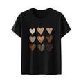 thumbnail image 2 of PATLOLLAV Tops for Women,Womens Love Print Valentine Day Gift Couple Short Sleeve Round-Neck T-Shirts, 2 of 6