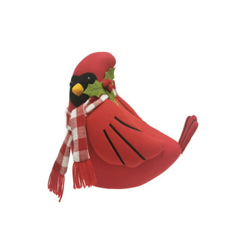 Holiday Time Christmas Tree Topper, Red Bird with f