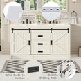 thumbnail image 7 of PLAUIN 61" Farmhouse Double Bathroom Vanity with Sink Combo, Dual Basin Bathroom Storage Cabinet with Sliding Barn Doors & Drawers, White, 7 of 7