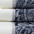 thumbnail image 4 of Pemberly Row Modern 6-Piece Cotton Jacquard Towel Set in Navy, 4 of 8