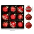 thumbnail image 3 of Adornos de bolas de Navidad 8cm | Decoraciones de plástico para árboles de formas especiales • Multicolor, azul, rojo, azul oscuro • Colgantes navideños colgantes duraderos para el hogar y, 3 of 6
