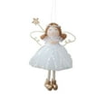 thumbnail image 2 of Daiosportswear 3.9x0.8x5.5in Christmas Angel Doll Decoration,1-Pack Metal/Plastic/Cloth Ornament,Golden/Silver,Tree Pendant,Festive,Durable,for Home/Party,Thanksgiving/Birthday/Christmas Gift, 2 of 6