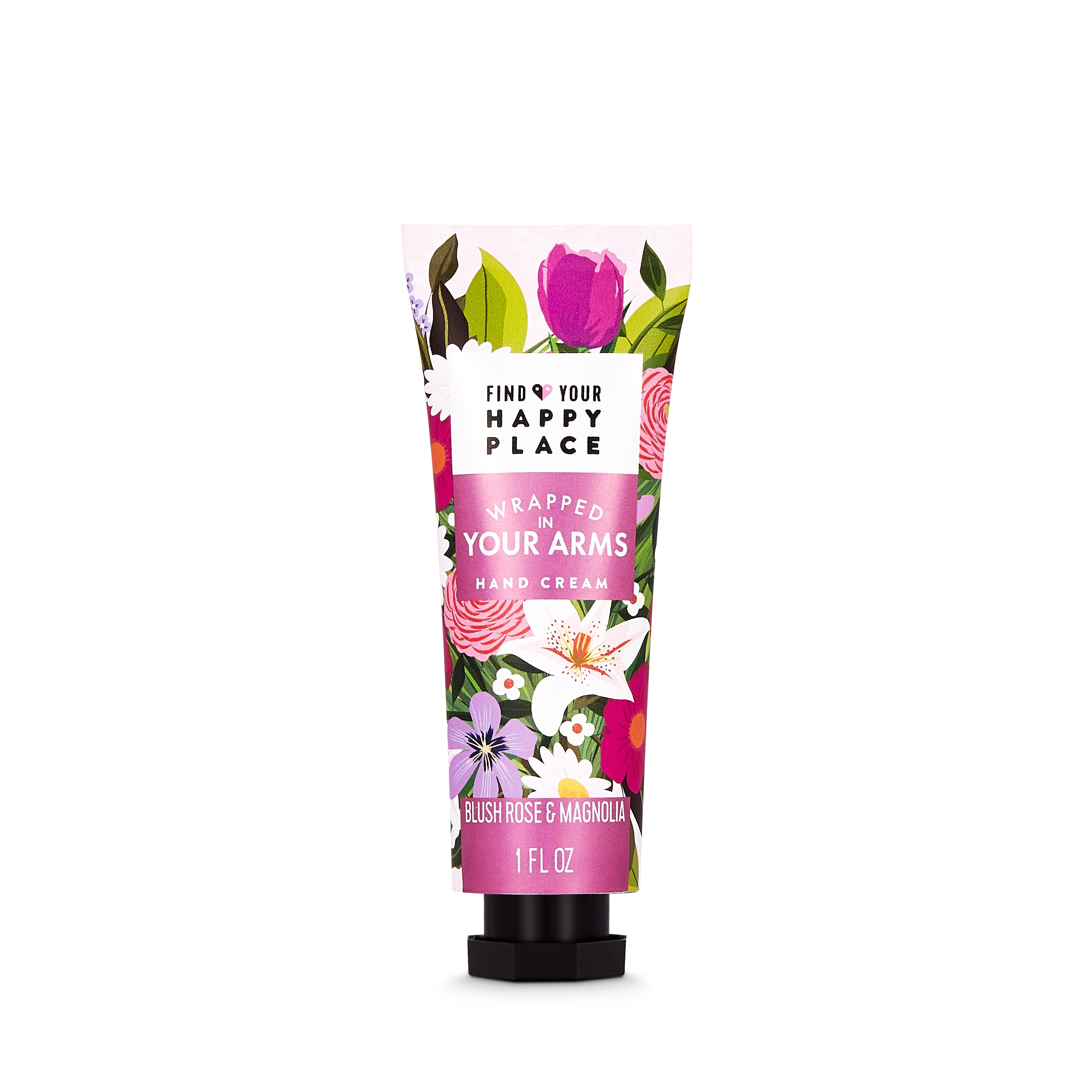 Find Your Happy Place Moisturizing Hand Cream Wrapped In Your Arms Blush Rose and Magnolia 1 fl oz