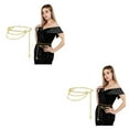 thumbnail image 1 of Maoww Retro Style Alloy Chain Belt For Women Exquisite Craft Beautify Body Curve Gown Chain Belts 2Set, 1 of 6