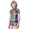 thumbnail image 2 of Power Rangers Boys Two Piece Swimsuit Kids Swimwear Set Short Sleeve Bathing Suit Trunks And Shirt, 2 of 7