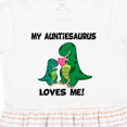 thumbnail image 4 of Inktastic My Auntiesaurus Loves Me Girls Toddler Dress, 4 of 5