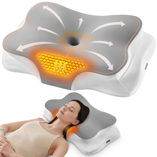 Almohada cervical térmica Silkena de espuma viscoelástica con soporte para el cuello