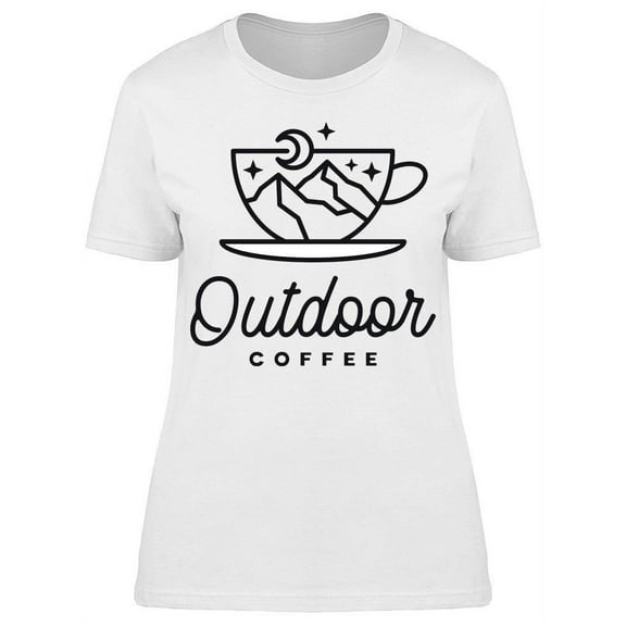 Outdoor Coffee T-Shirt Women -Image by Shutterstock, Female Medium