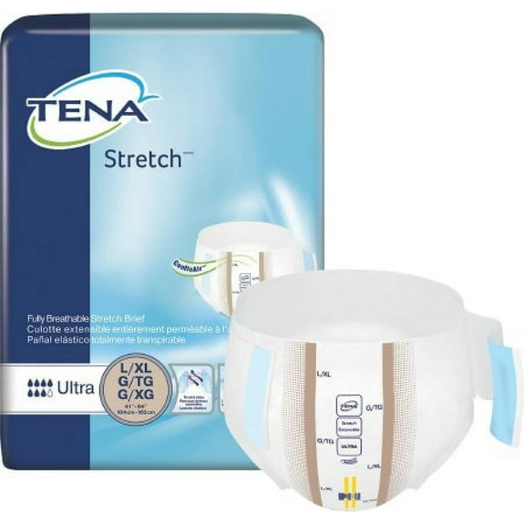 TENA Stretch Ultra Briefs, Large/X-Large, Heavy Absorbency (72 Count)