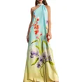 thumbnail image 5 of Vestido Floral elegante con tirantes finos, camisola Halter, vestido Maxi suelto, informal, bohemio, Vintage, 5 of 5
