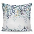 thumbnail image 2 of Green Blue Eucalyptus Leaves Throw Pillow Covers, Soft Pillowcases with Invisible Zipper, Summer Botanical Weeping Decorative Square Pillow Cushion Covers for Living Room Couch Sofa Bed 26x26 Inches, 2 of 8