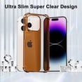 thumbnail image 3 of for iPhone 14 Pro Max Phone Case Clear, Transparent Crystal Thin Slim Flexible TPU Cover, Non-Yellowing Soft Silicone for Women Girl Cute, Protective Shockproof Bumper, Clear Brown, 3 of 13