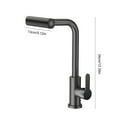 thumbnail image 2 of Classic Single Handle Pull Out Faucet, Waterfall Stainless Steel Sink Faucet for Farmhouse Camper Laundry Rv Bar (Black), 2 of 8
