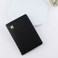 thumbnail image 2 of OOKWE Cute Airplane Passport Cover Couple Passport Case Letter Travel Card Holder, 2 of 16