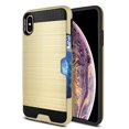 thumbnail image 1 of FINCIBO Brushed Card Wallet Hybrid Case Slim Hard Layer Armor Cover for Apple iPhone XS Max 6.5", Gold, 1 of 7