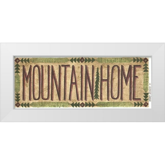 Shamp, Cindy 14x8 White Modern Wood Framed Museum Art Print Titled - Mountain Home