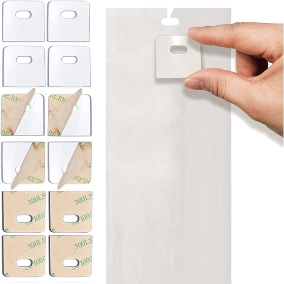 50Pcs Vertical Blind Repair Tabs,Happon Clear Replacement Slats Stickers,Vertical Blind Repair Kit,Blinds Replacement Parts for Sliding Door, Window, Patio Blinds