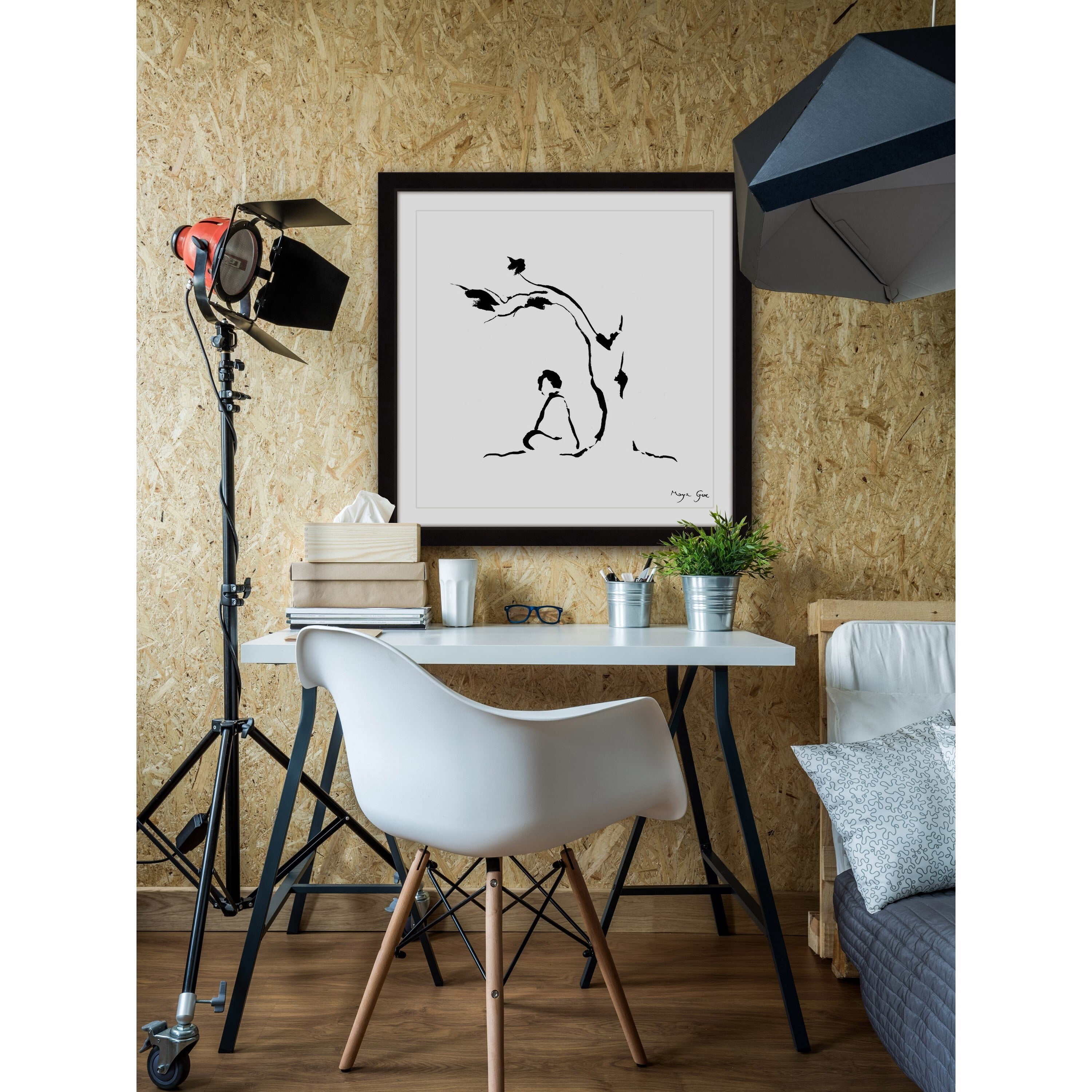 Marmont Hill Meditation Under Tree by Maya Gur Framed Wall Art